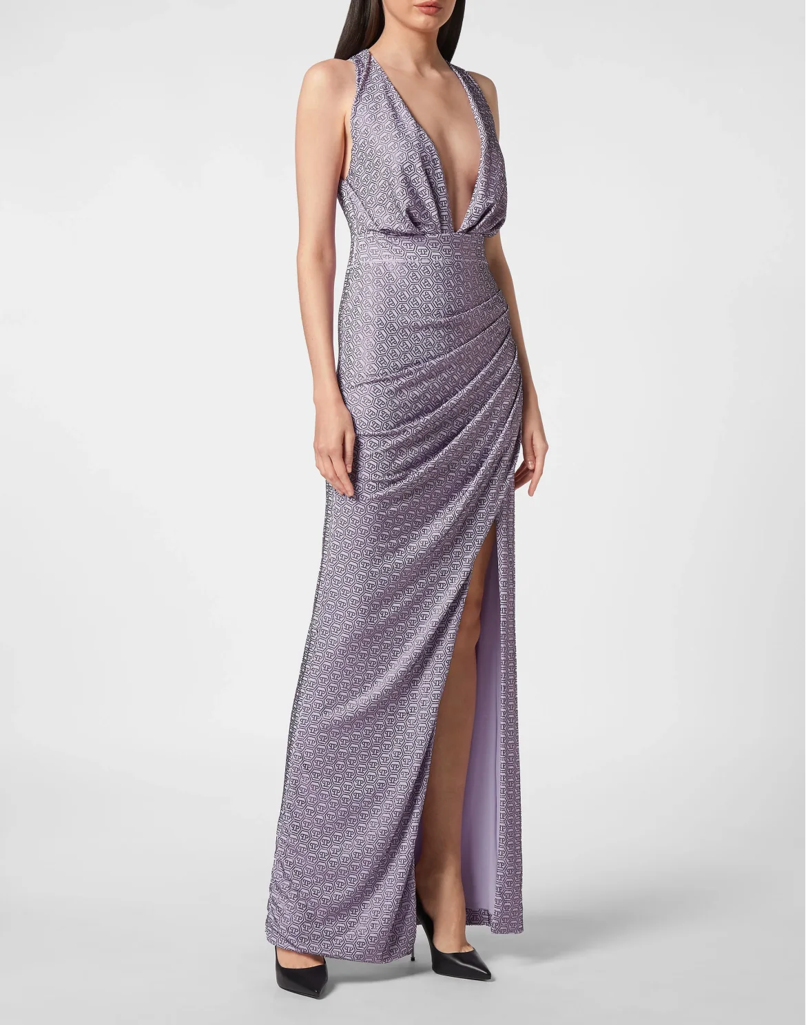 Long Dress Monogram with Crystals, цвет: Розовый