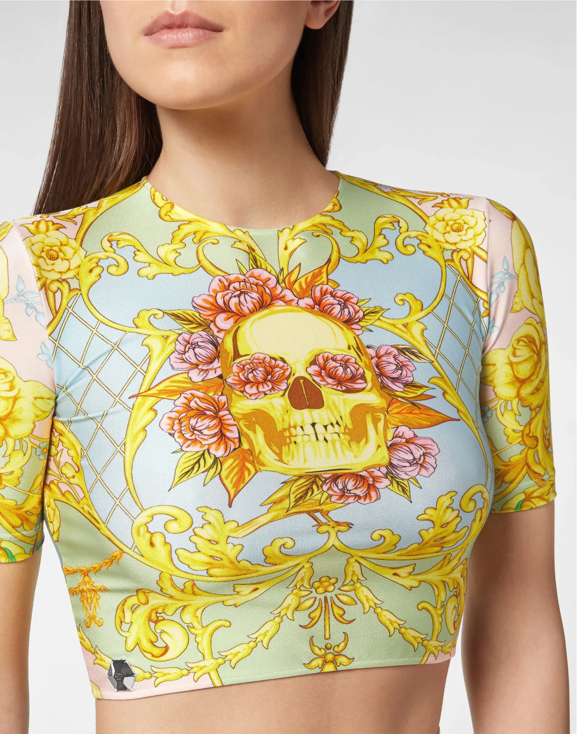 Crop Top SS Baroque, цвет: Мультиколор