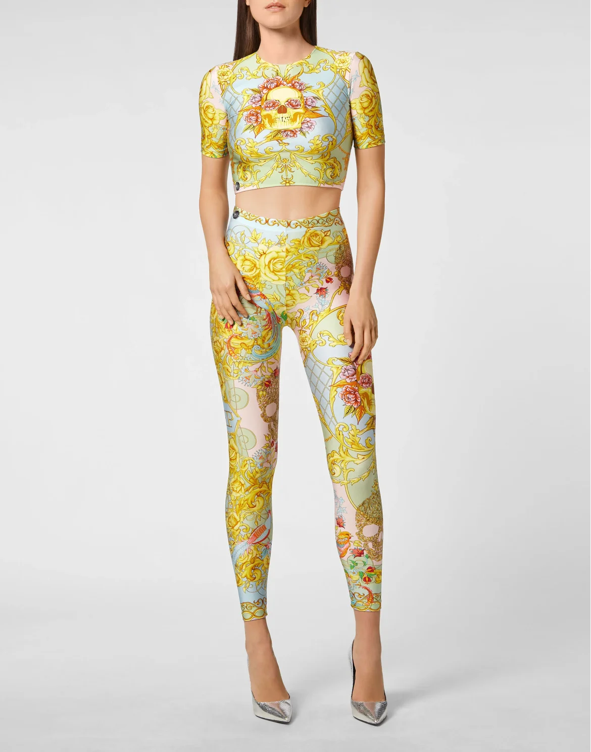 Crop Top SS Baroque, цвет: Мультиколор