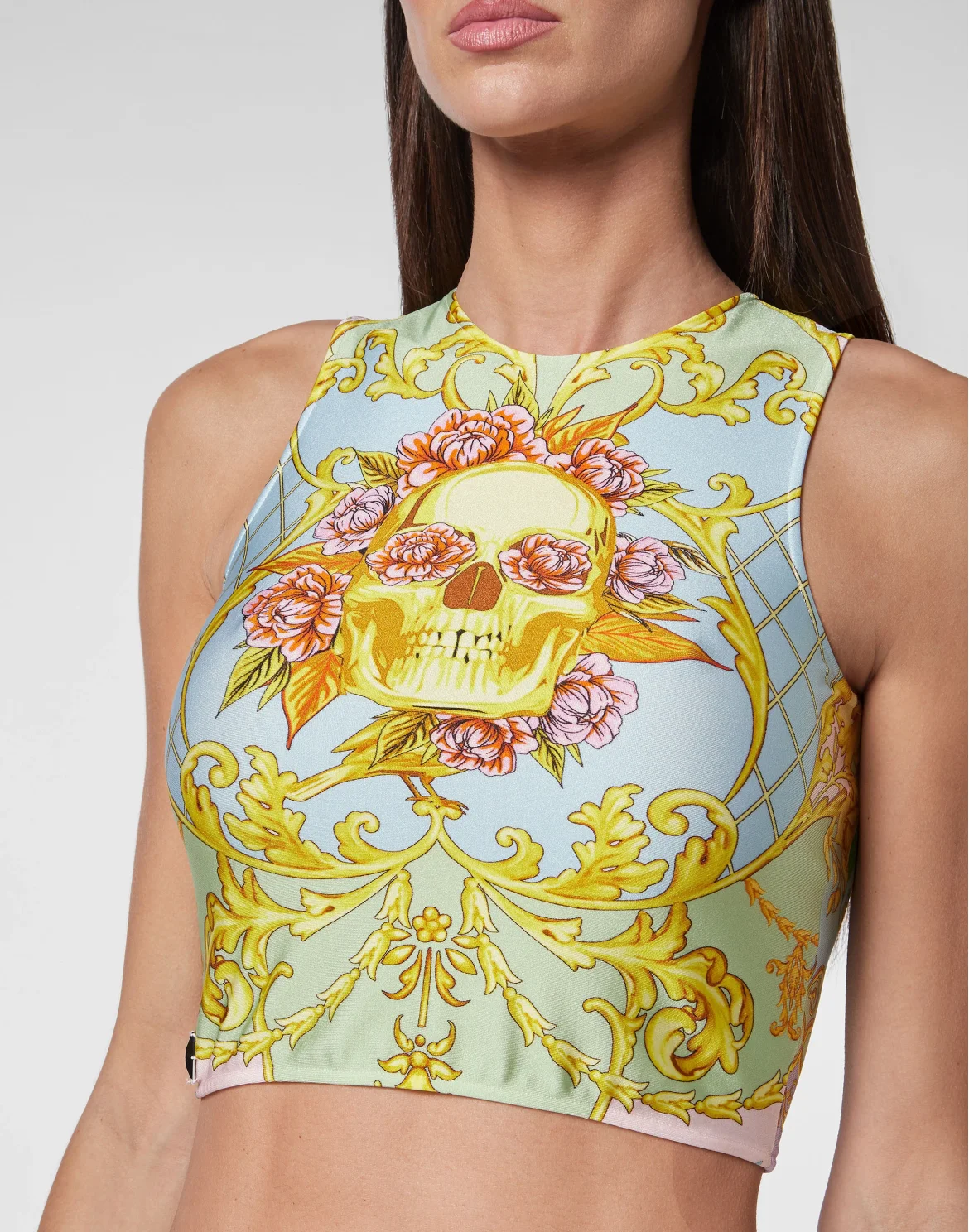 Crop Tank Top Baroque, цвет: Мультиколор
