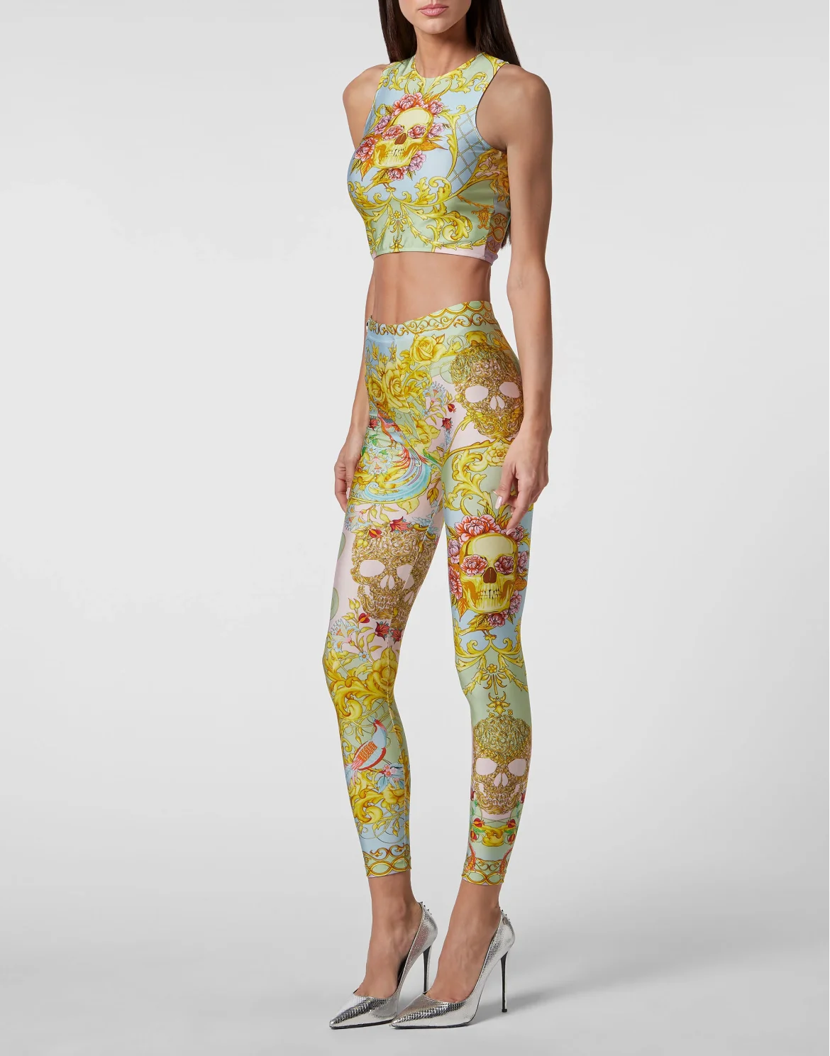 Crop Tank Top Baroque, цвет: Мультиколор