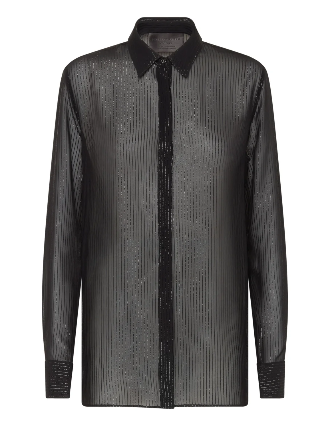 Silk Shirt Lurex with Crystals, цвет: Черный