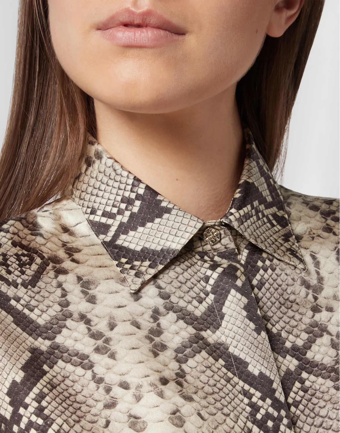SILK  PYTHON  PRINT  SHIRT, цвет: Мультиколор