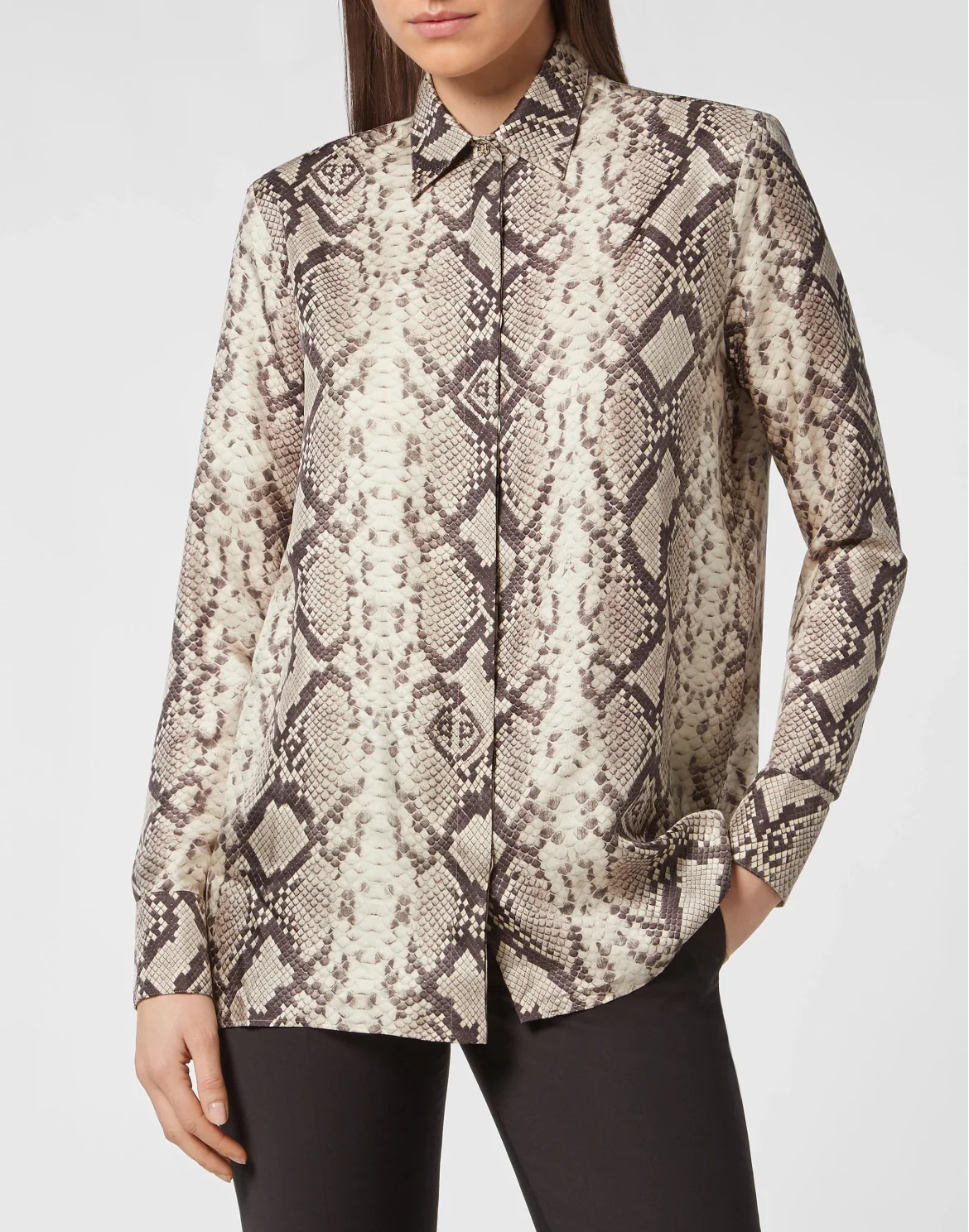 SILK  PYTHON  PRINT  SHIRT, цвет: Мультиколор