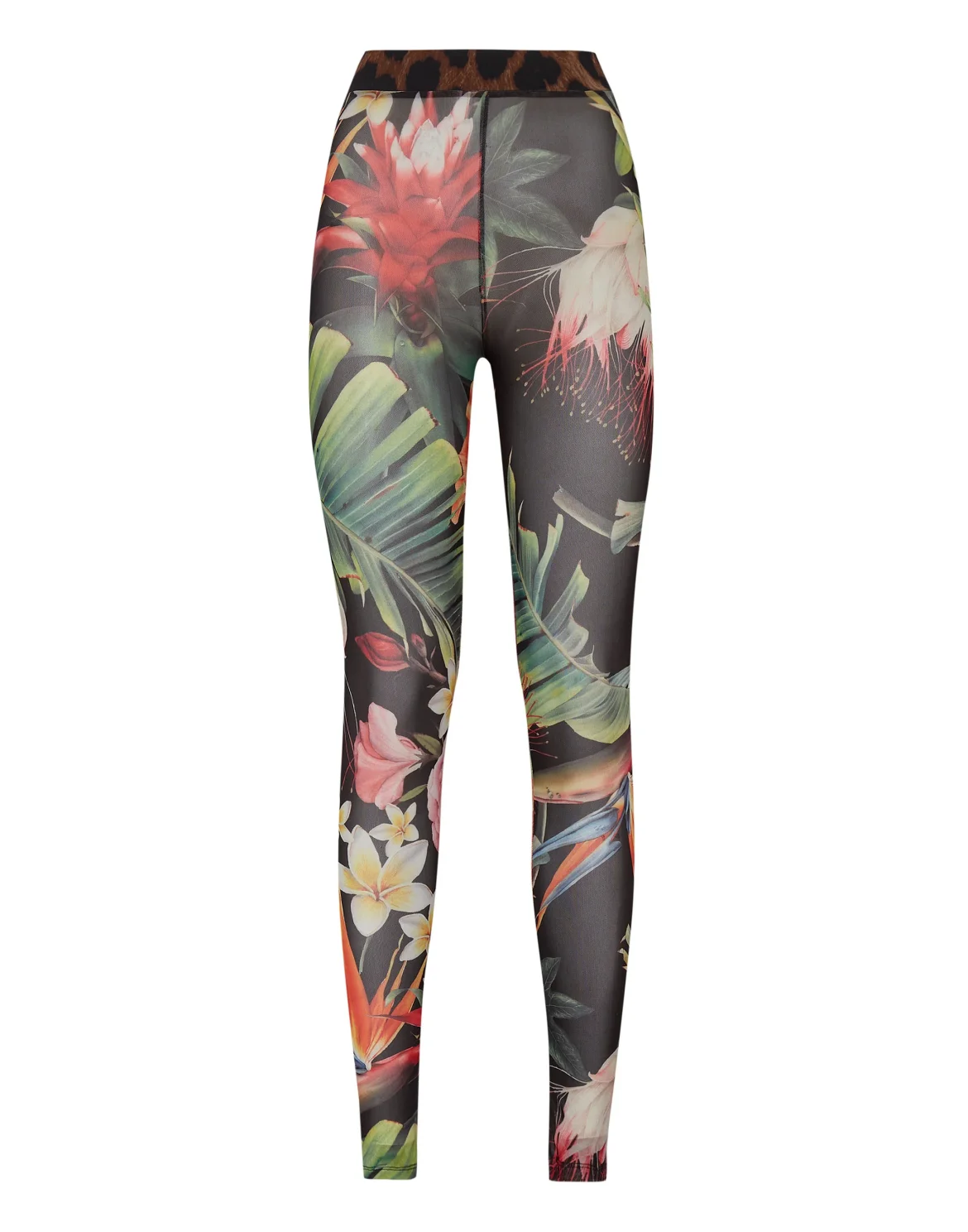 Leggings Flowers, цвет: Черный