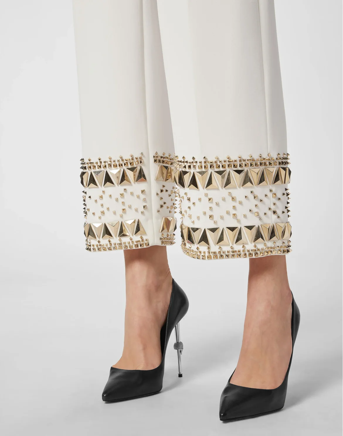 Cady High Waist Trouser Studs, цвет: Белый
