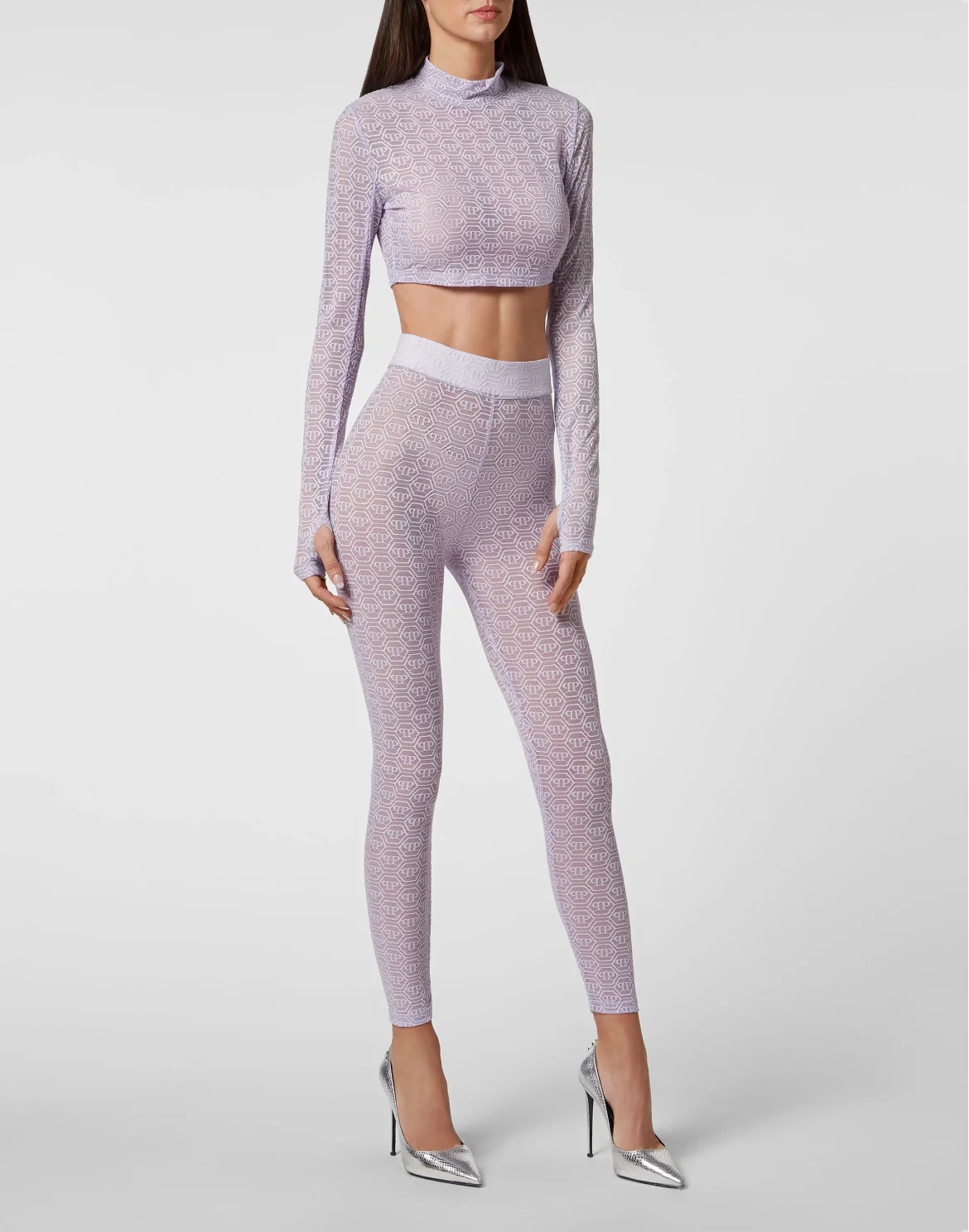 Tulle Leggings Monogram, цвет: Розовый
