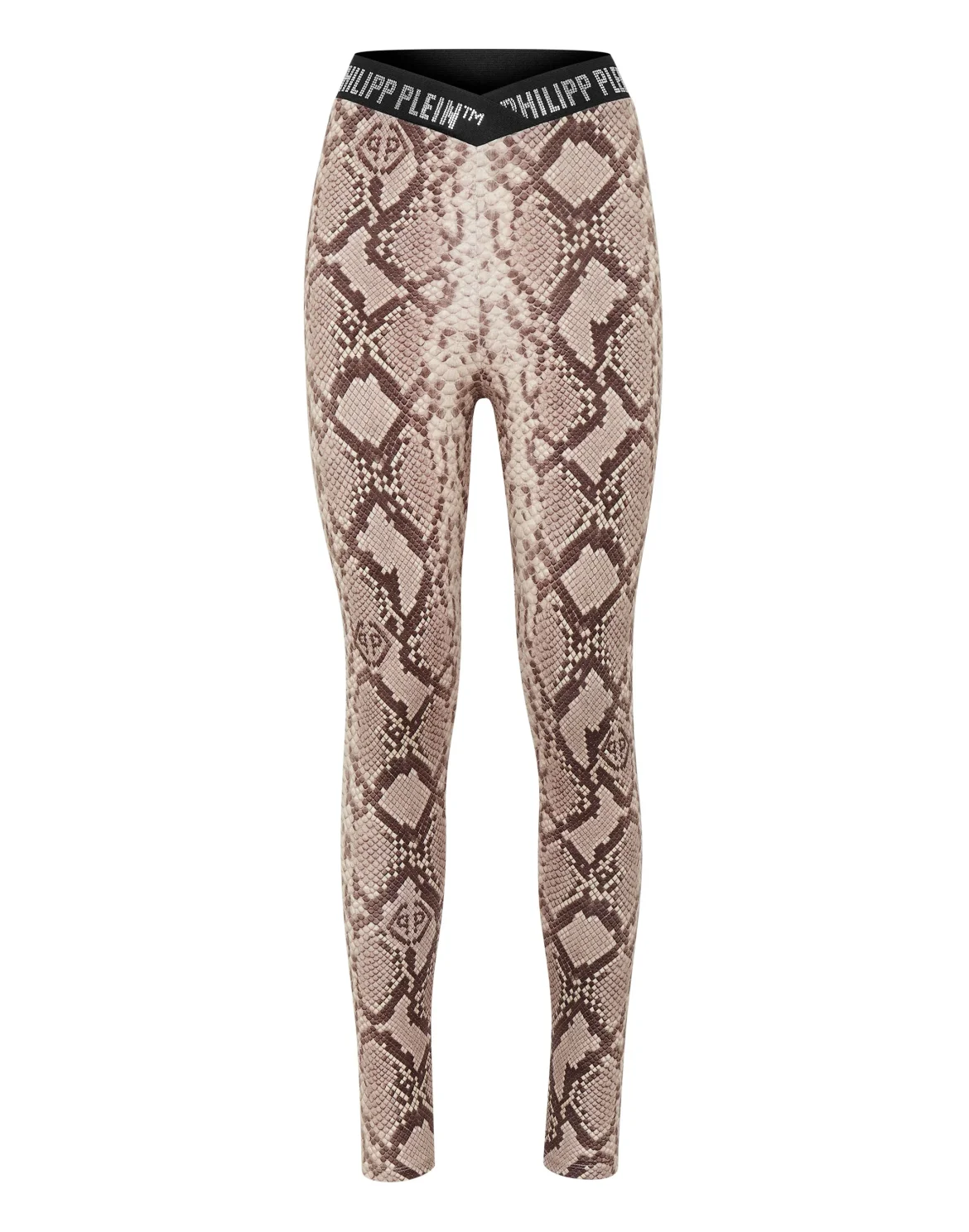 V Cut Leggings Python Print Crystal Plein with Crystals, цвет: Мультиколор