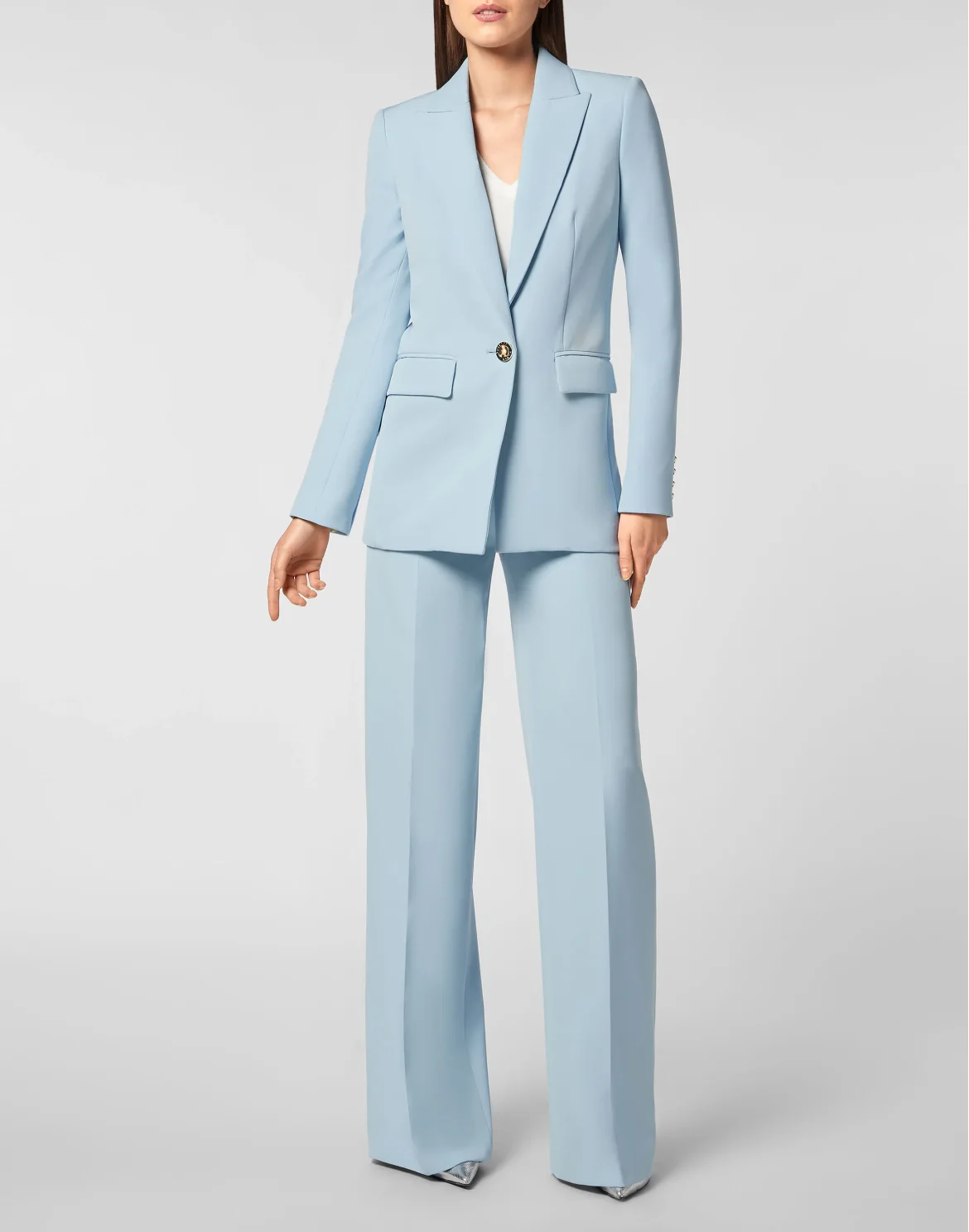 Straight Long Trousers, цвет: Голубой