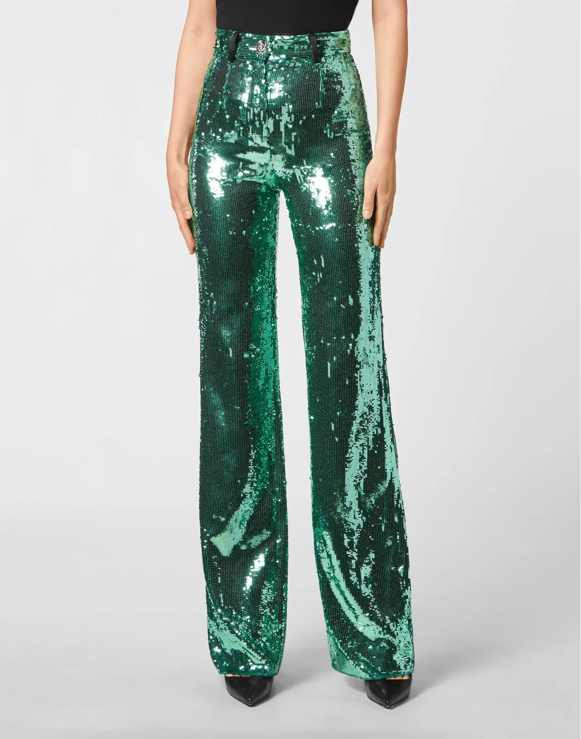 Long Trousers Paillettes, цвет: Зеленый