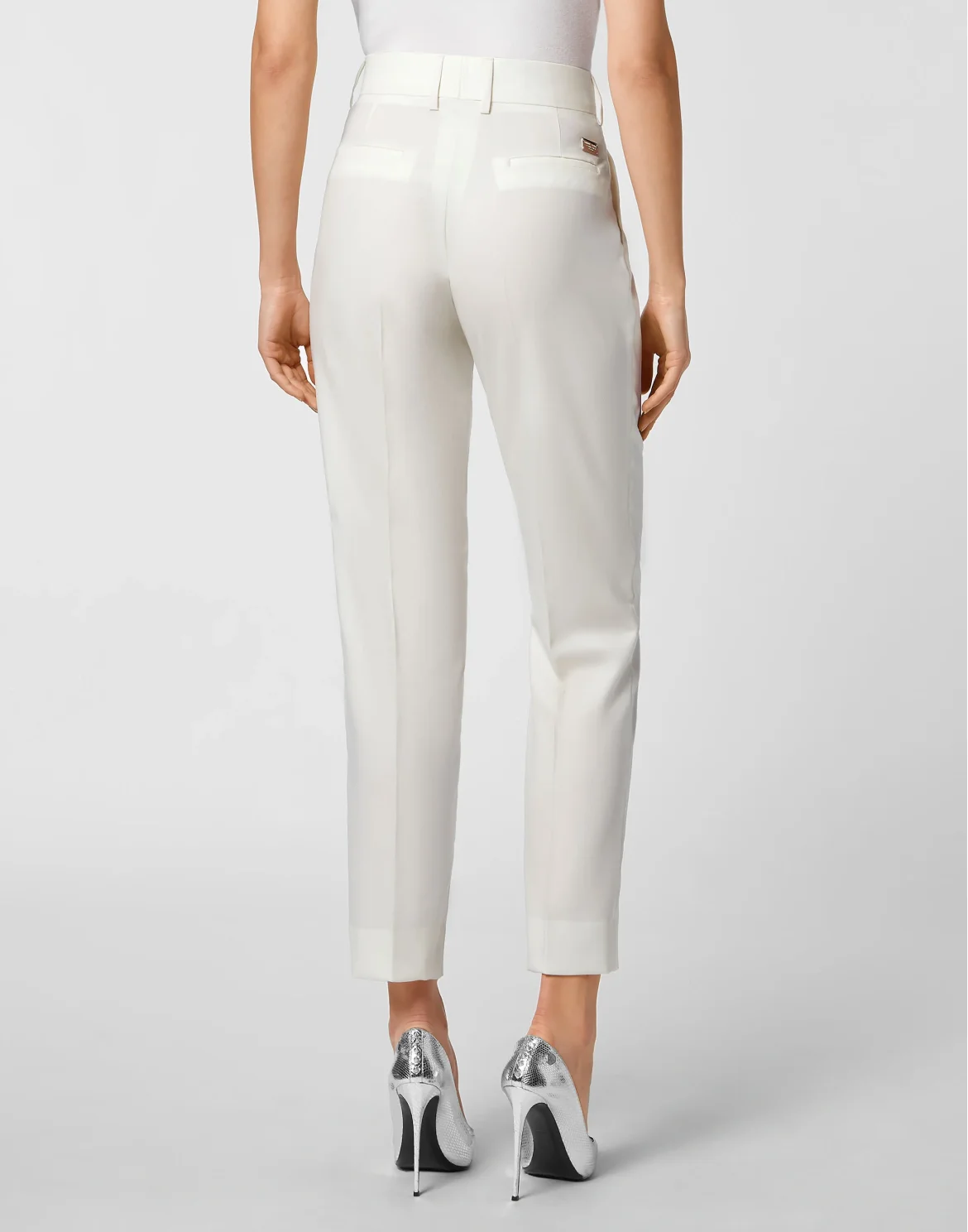 Straight Pinces Trousers, цвет: Белый