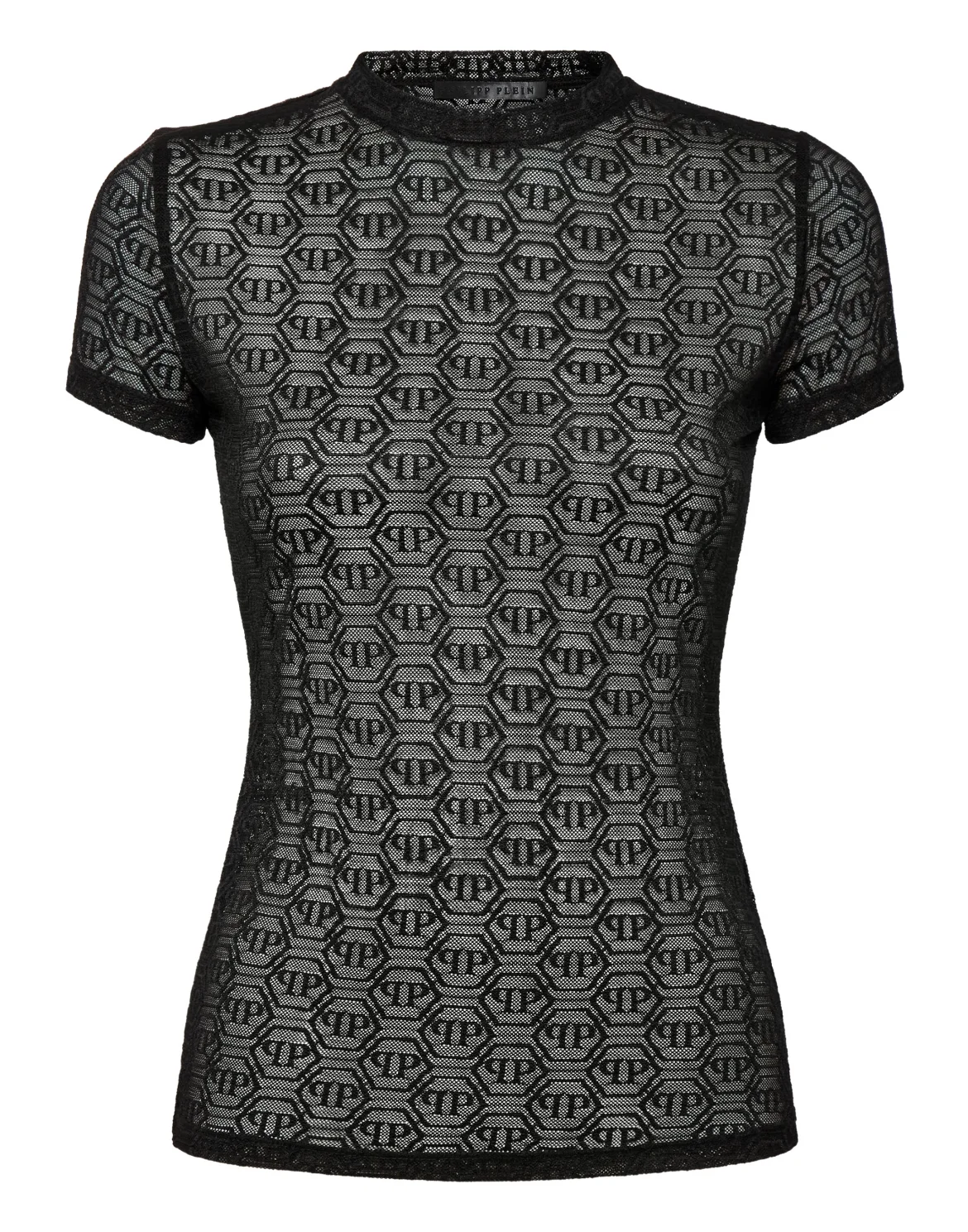 Tulle T-shirt  Monogram, цвет: Черный