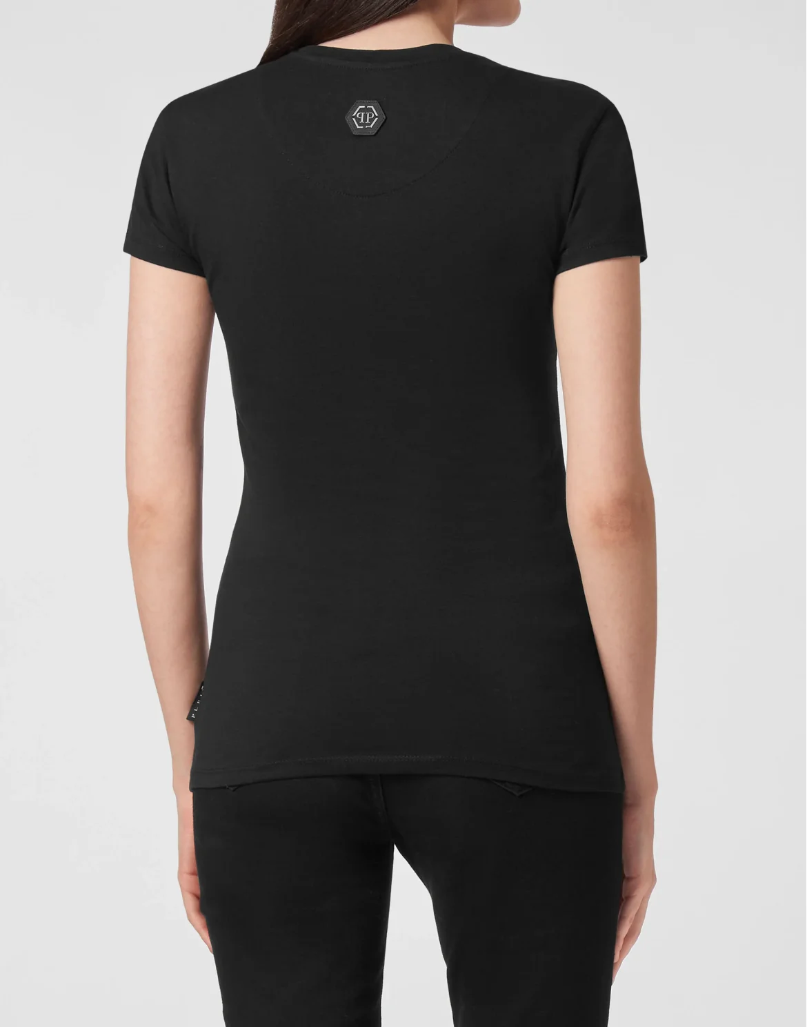 T-shirt Sexy Pure Skeleton tattoo with Crystals, цвет: Черный