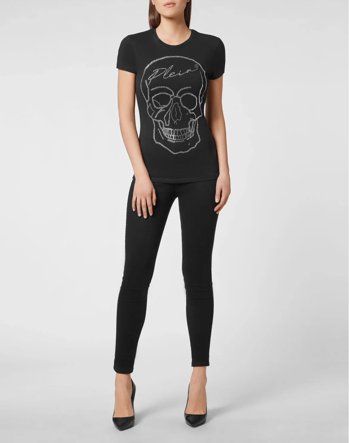 T-shirt Sexy Pure with Crystals, цвет: Черный