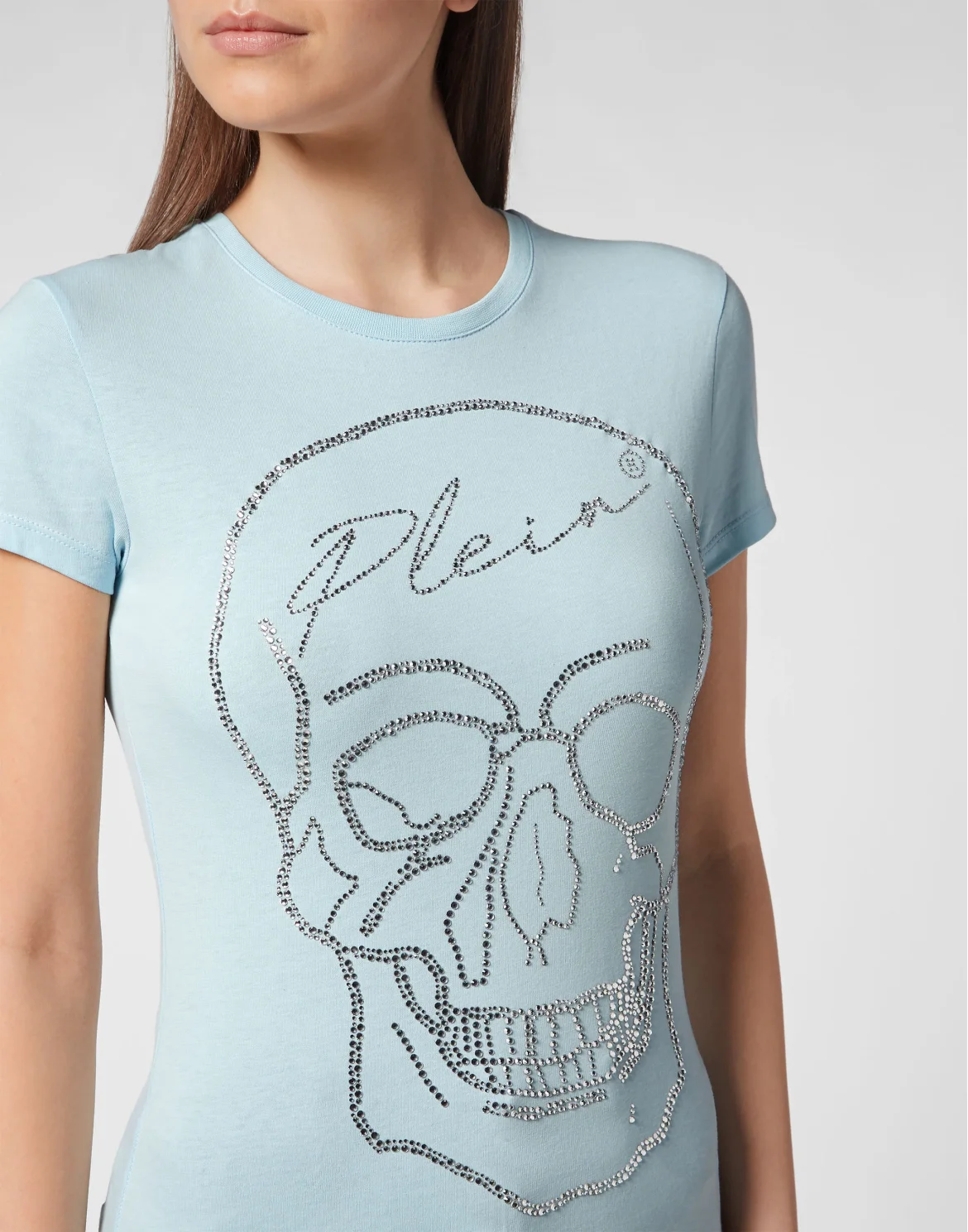 T-shirt Sexy Pure with Crystals, цвет: Голубой