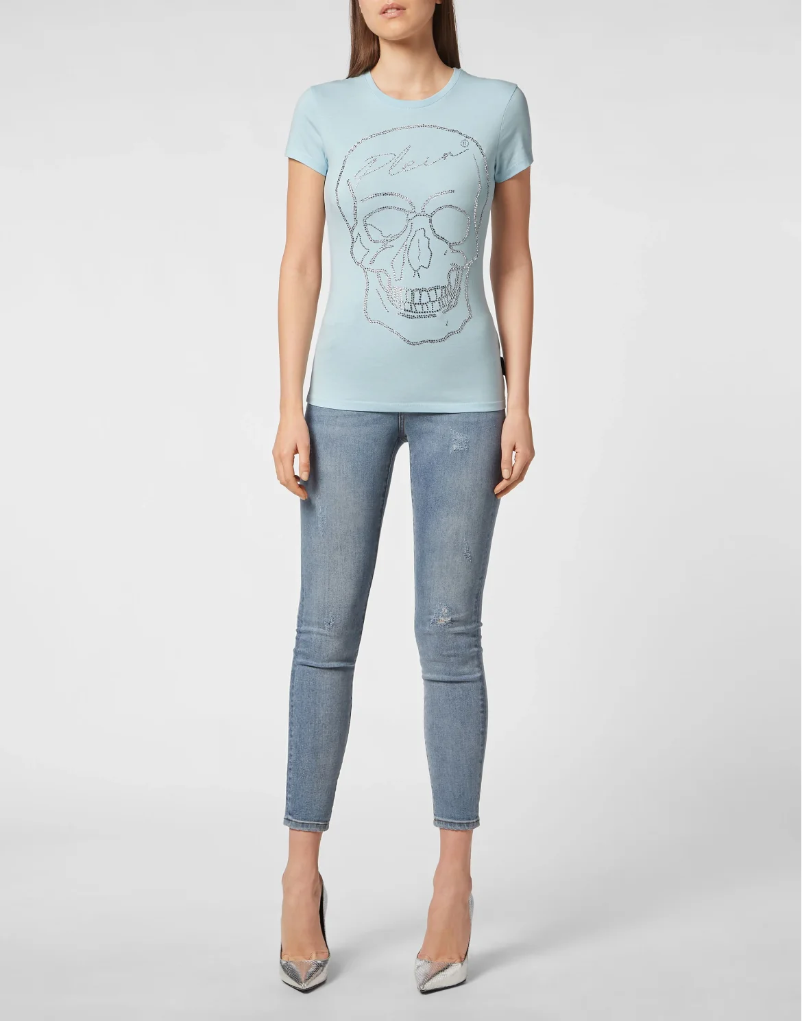 T-shirt Sexy Pure with Crystals, цвет: Голубой