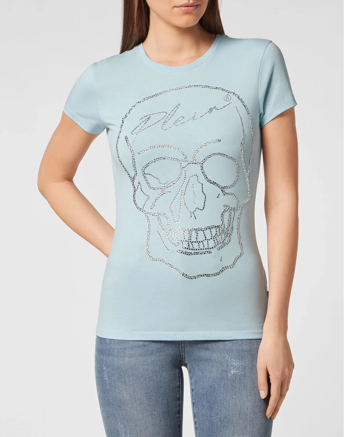 T-shirt Sexy Pure with Crystals, цвет: Голубой