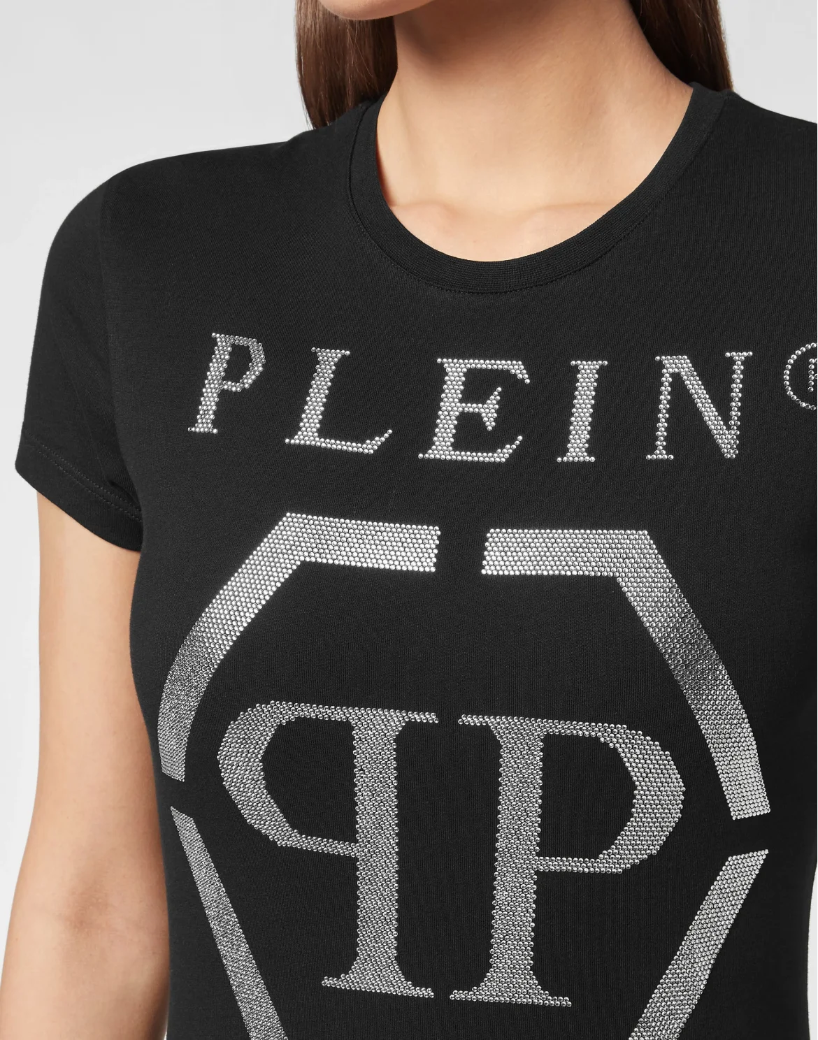 T-shirt Sexy Pure Hexagon with Crystals, цвет: Черный