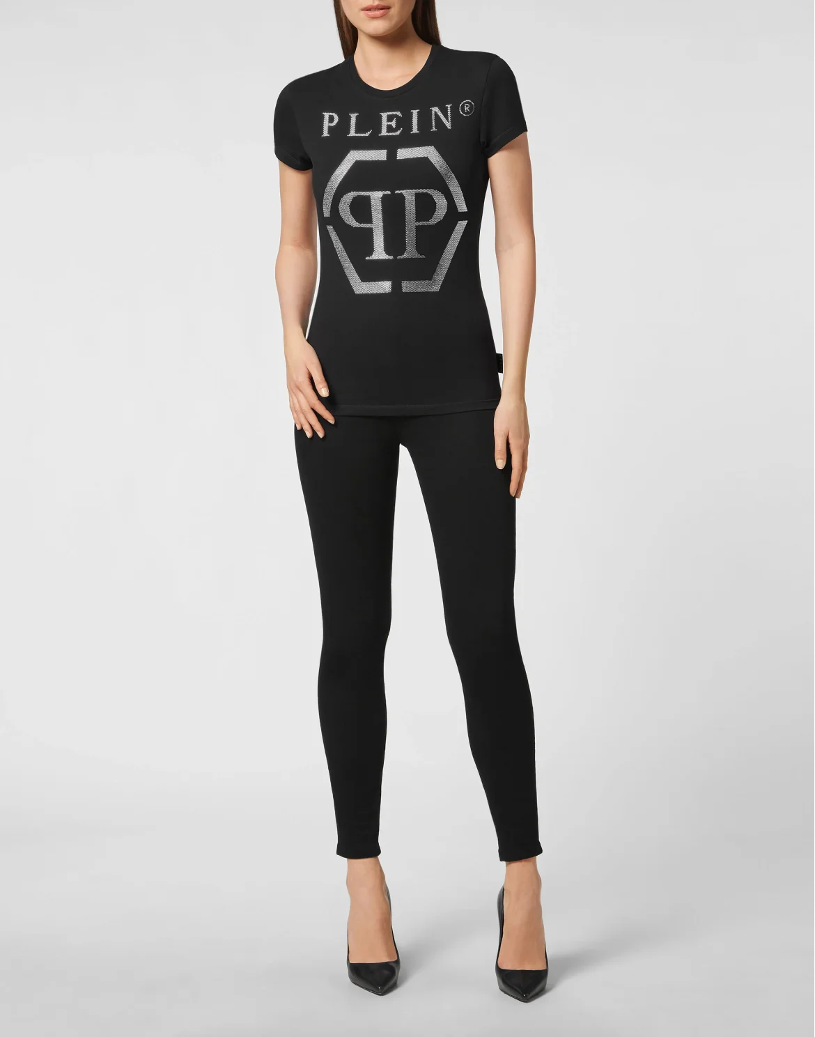 T-shirt Sexy Pure Hexagon with Crystals, цвет: Черный
