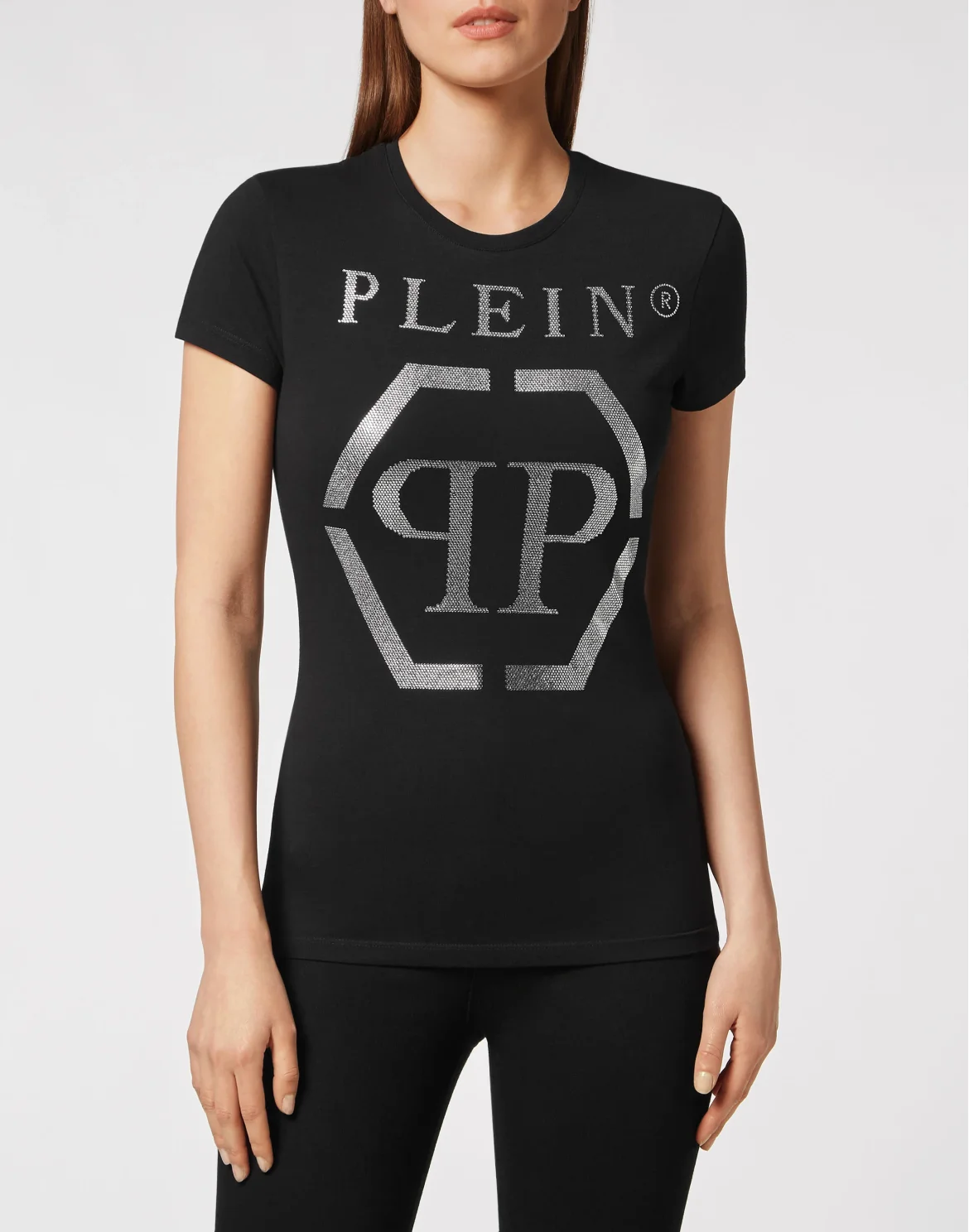 T-shirt Sexy Pure Hexagon with Crystals, цвет: Черный