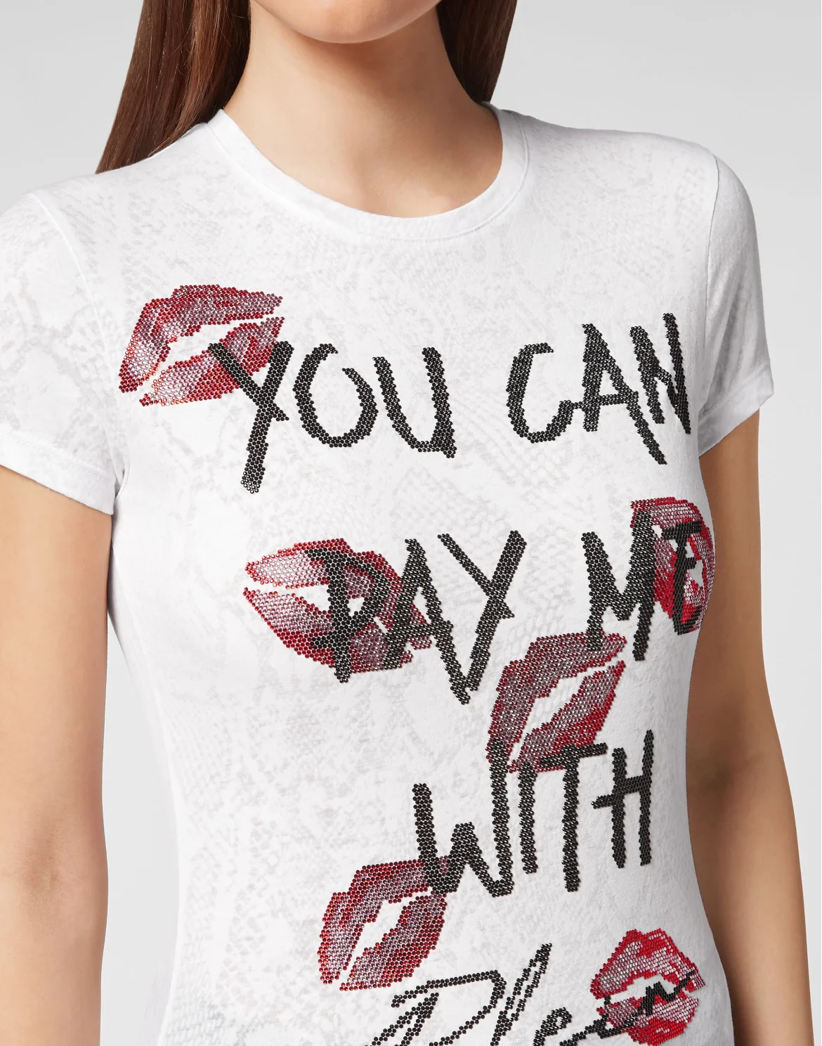 T-shirt Sexy Pure with Crystals, цвет: Белый