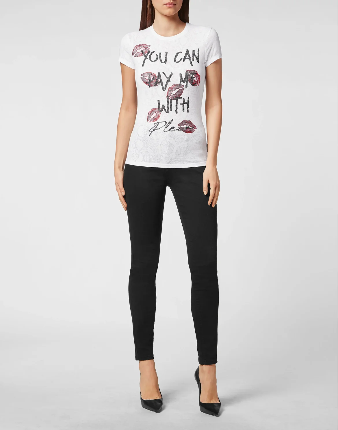 T-shirt Sexy Pure with Crystals, цвет: Белый