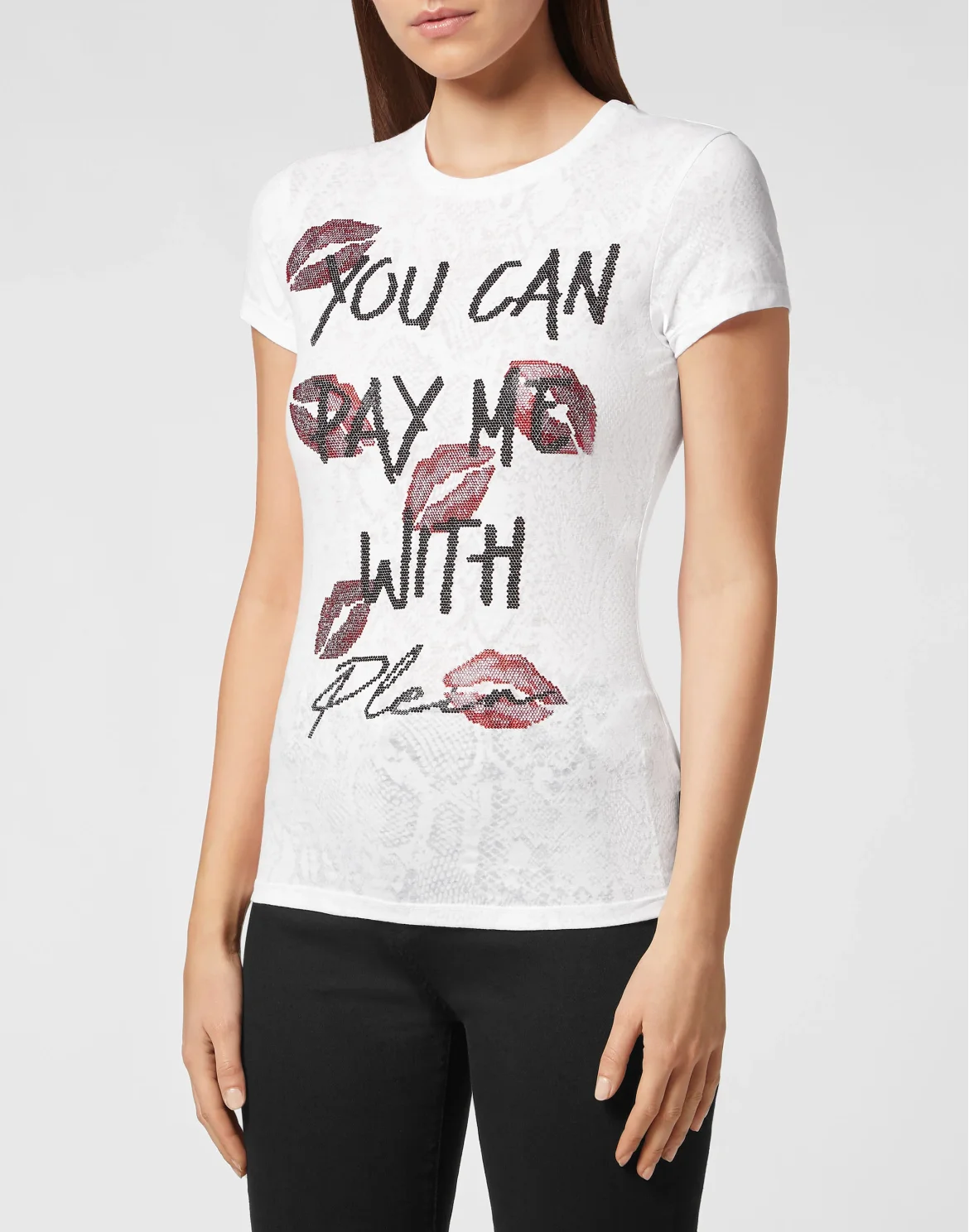 T-shirt Sexy Pure with Crystals, цвет: Белый