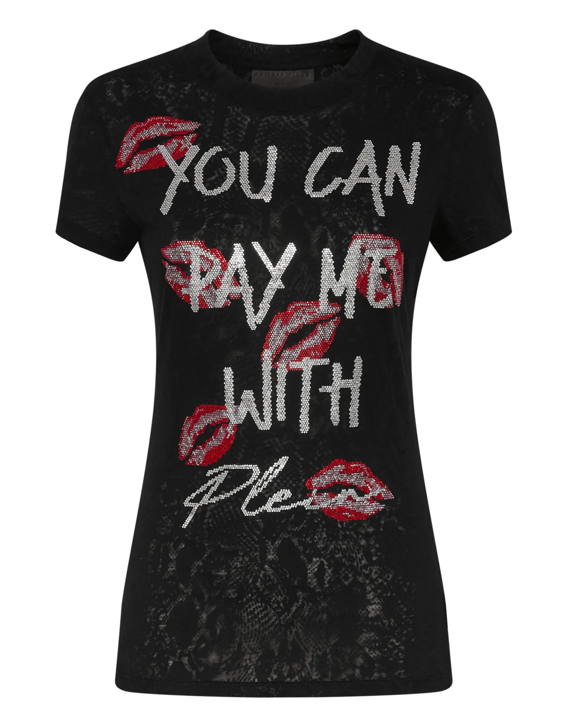 T-shirt Sexy Pure with Crystals, цвет: Черный