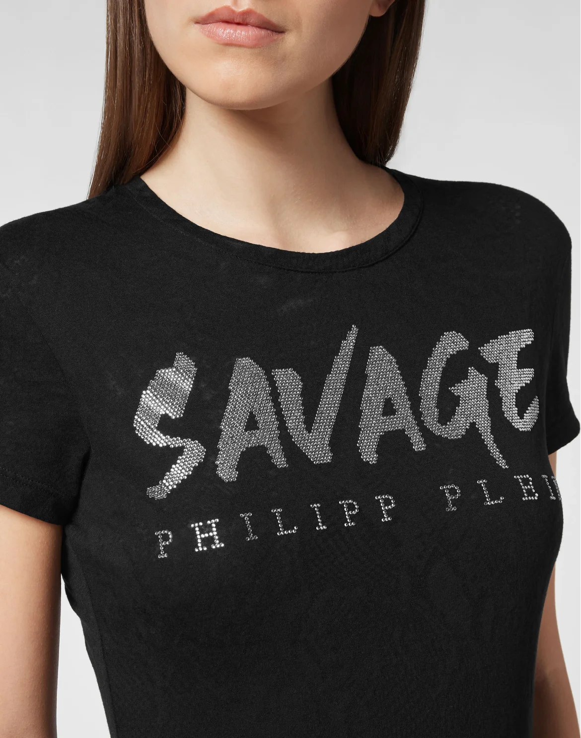 T-shirt Sexy Pure Philipp Plein TM with Crystals, цвет: Черный