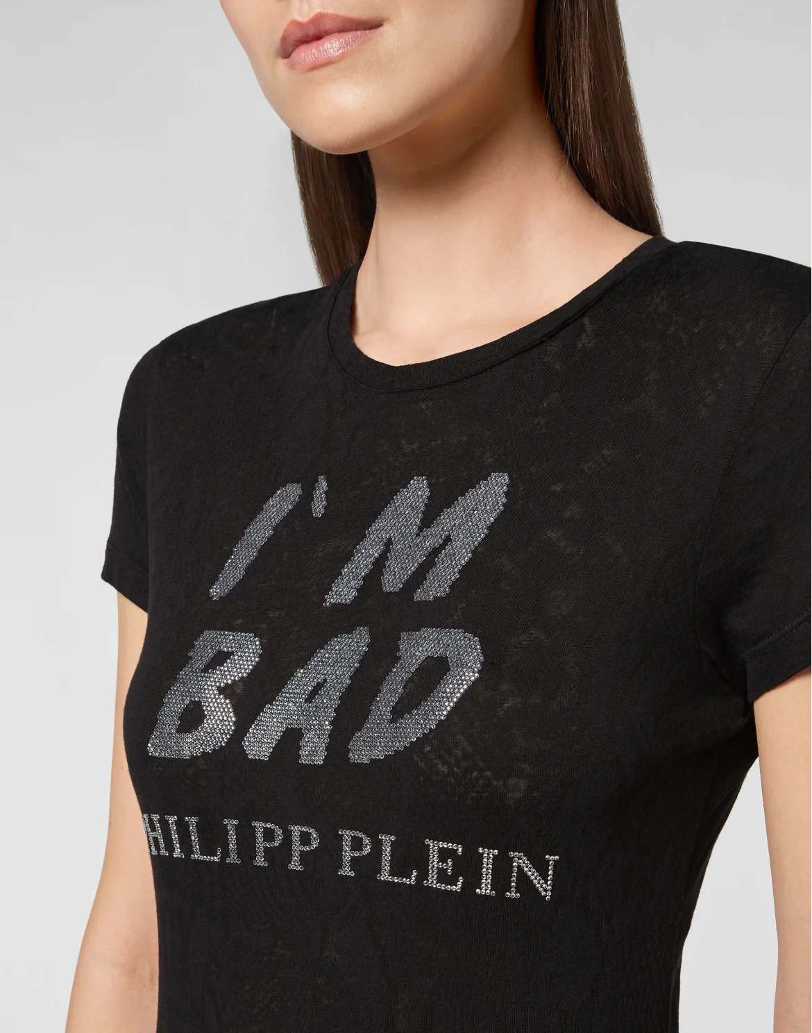 T-shirt Sexy Pure with Crystals, цвет: Черный