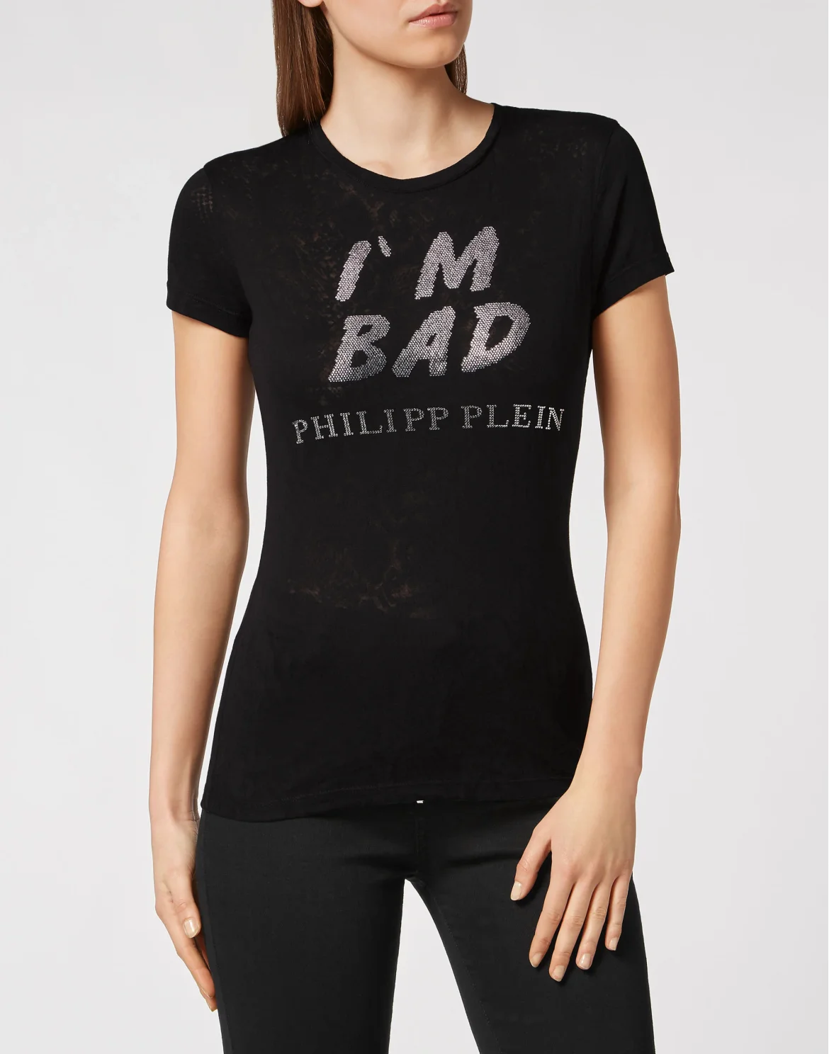 T-shirt Sexy Pure with Crystals, цвет: Черный