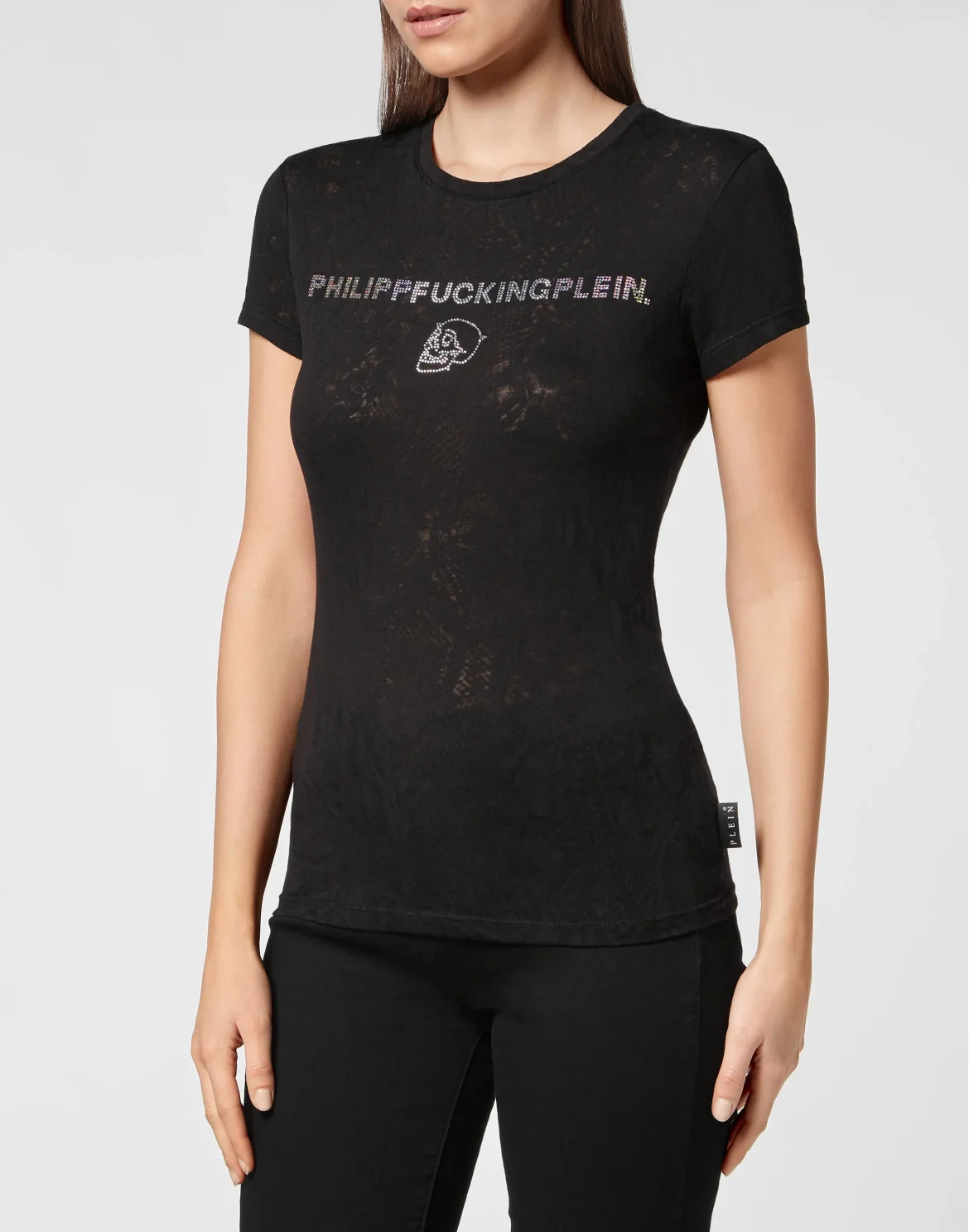 T-shirt Sexy Pure Philipp Plein TM with Crystals, цвет: Черный