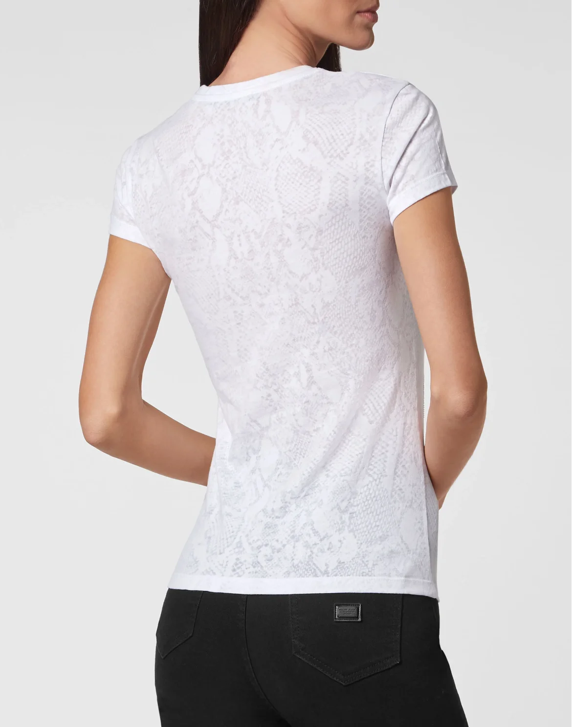 T-shirt Sexy Pure Philipp Plein TM with Crystals, цвет: Белый