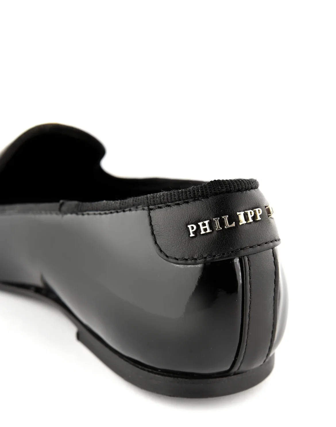 LOAFERS PATENT SKULL, цвет: Черный