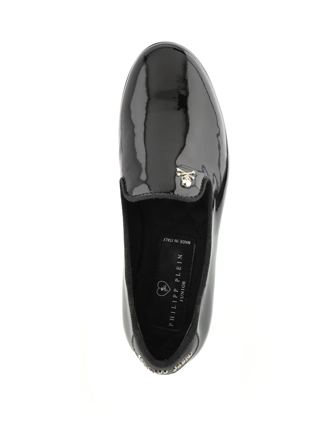 LOAFERS PATENT SKULL, цвет: Черный