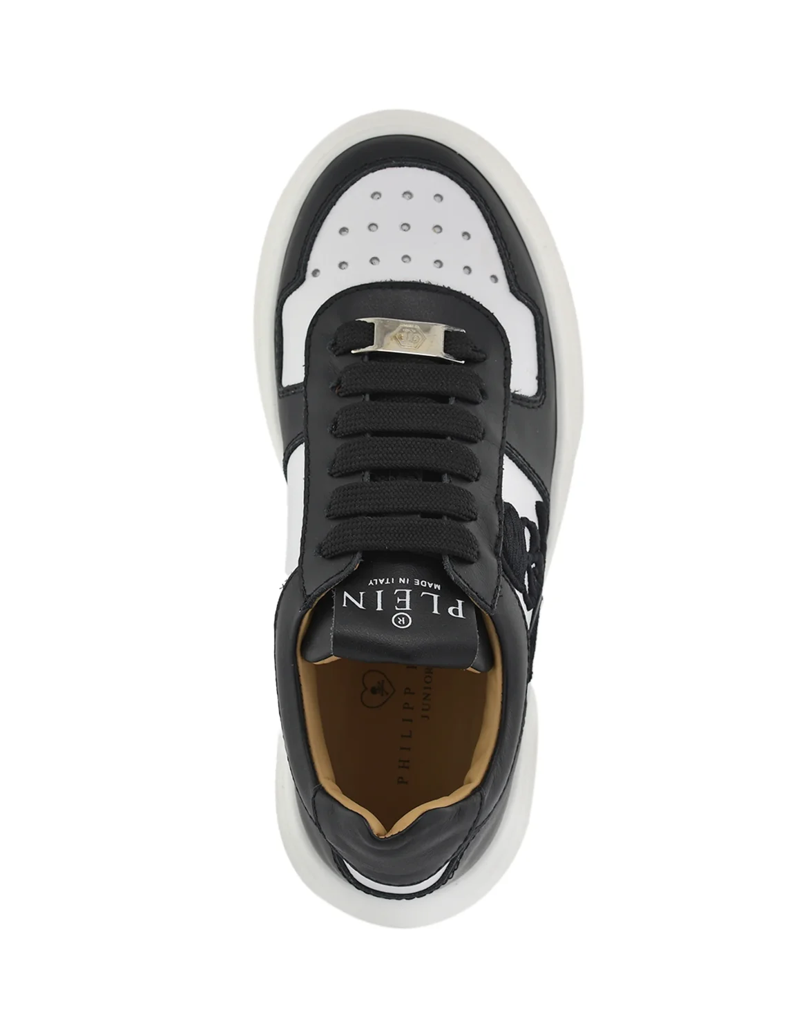 SNEAKERS BOX SOLE LACE EMBROIDERY SKULL, цвет: Черный