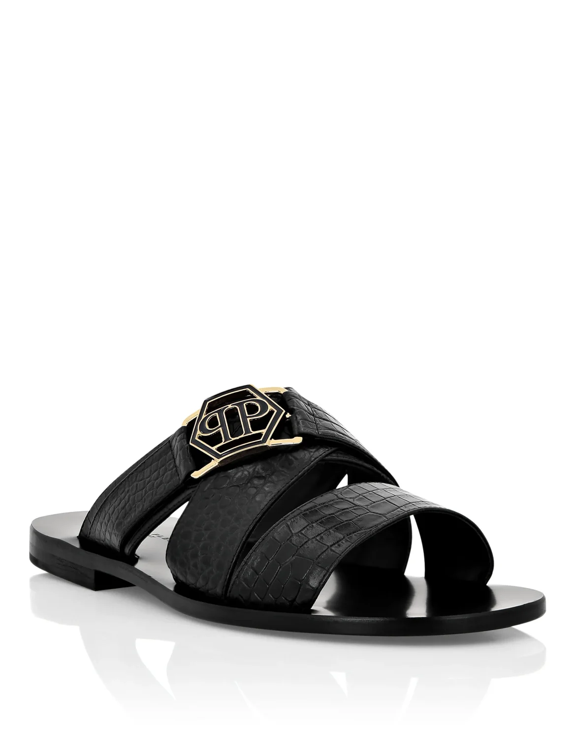 Cocco Print Sandals Flat, цвет: Черный
