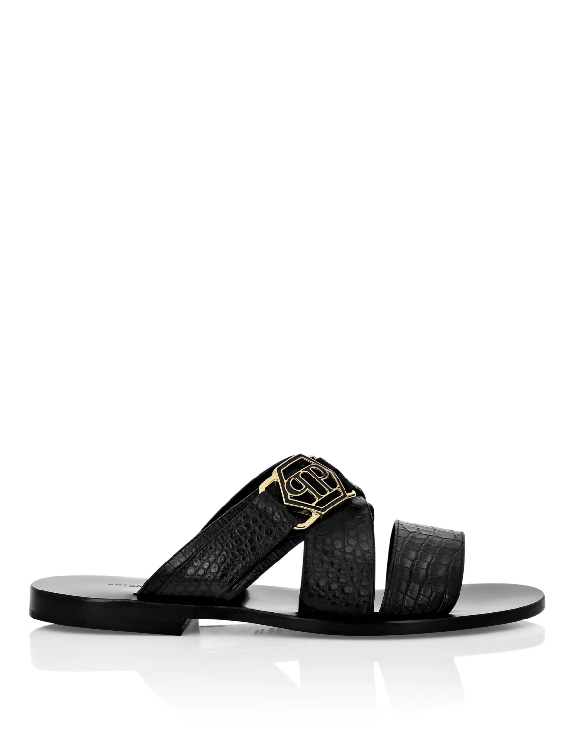 Cocco Print Sandals Flat, цвет: Черный