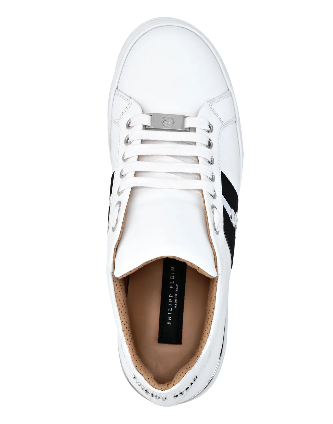 Leather Lo-Top Sneakers Stripes, цвет: Белый