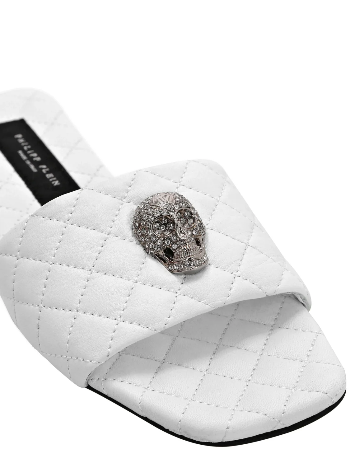 Sandals Flat Crystal Skull, цвет: Белый
