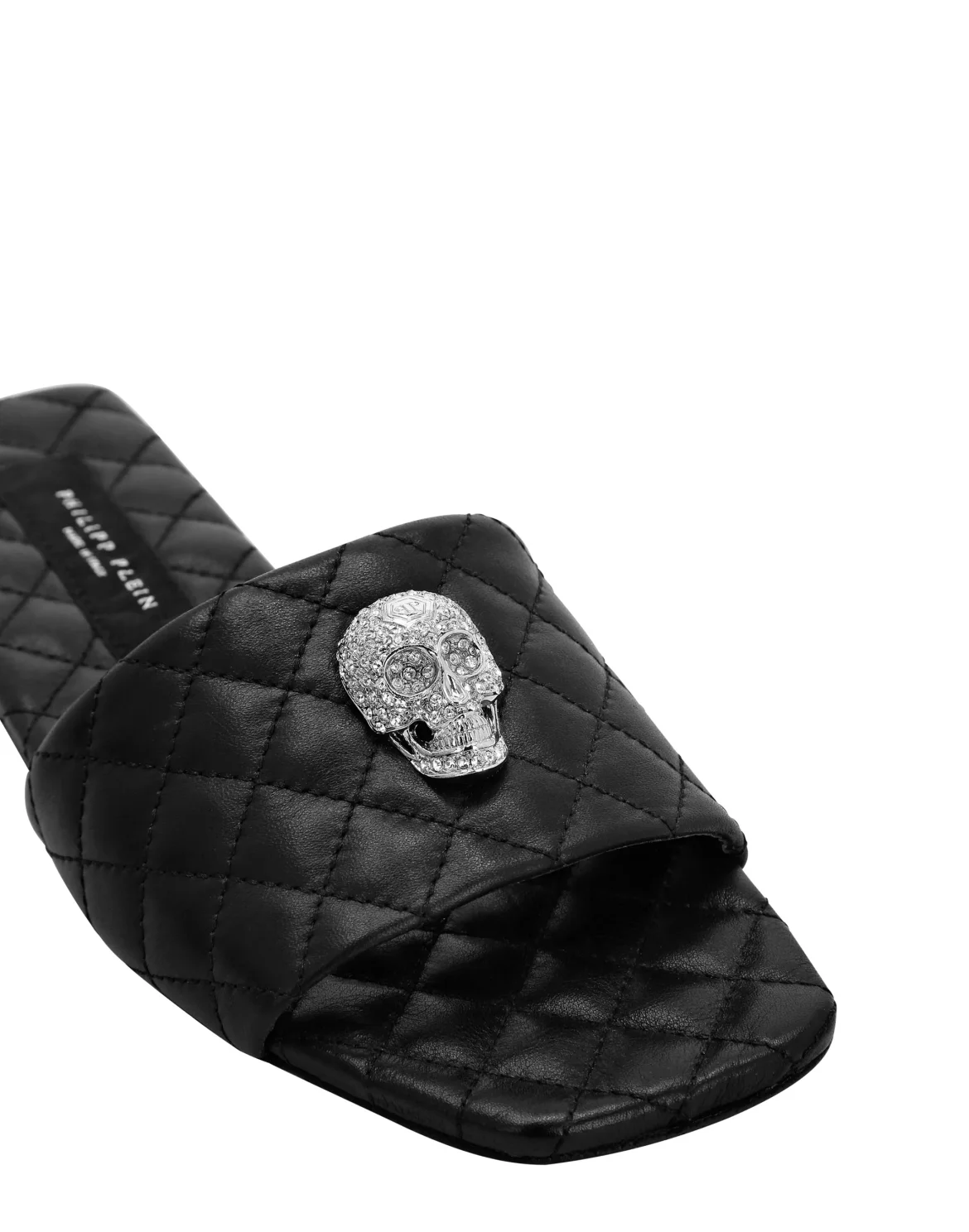 Sandals Flat Crystal Skull, цвет: Черный