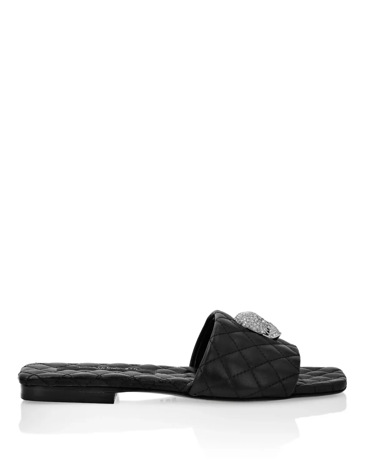 Sandals Flat Crystal Skull, цвет: Черный