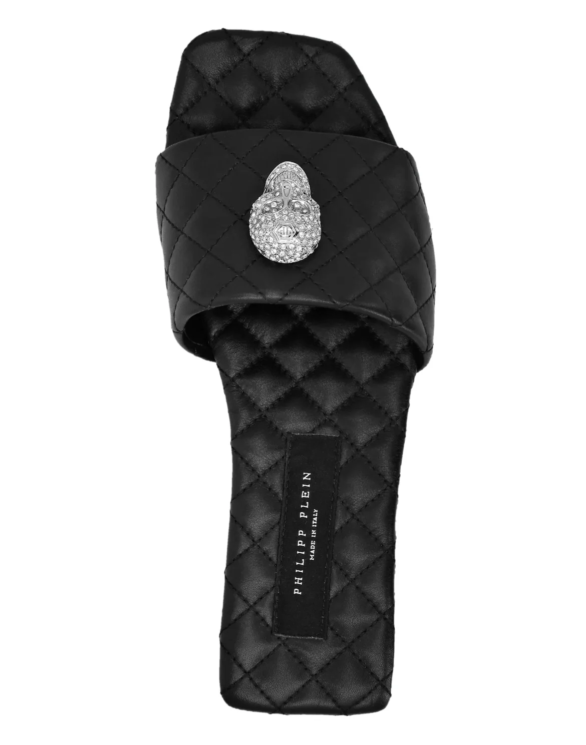Sandals Flat Crystal Skull, цвет: Черный