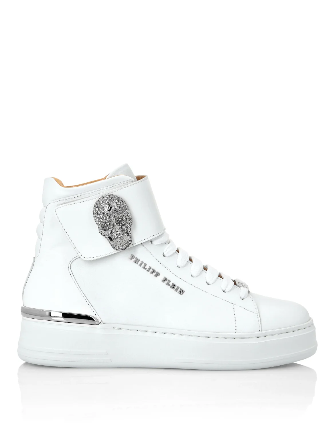 Hi-Top Sneakers Crystal Skull with Crystals, цвет: Белый