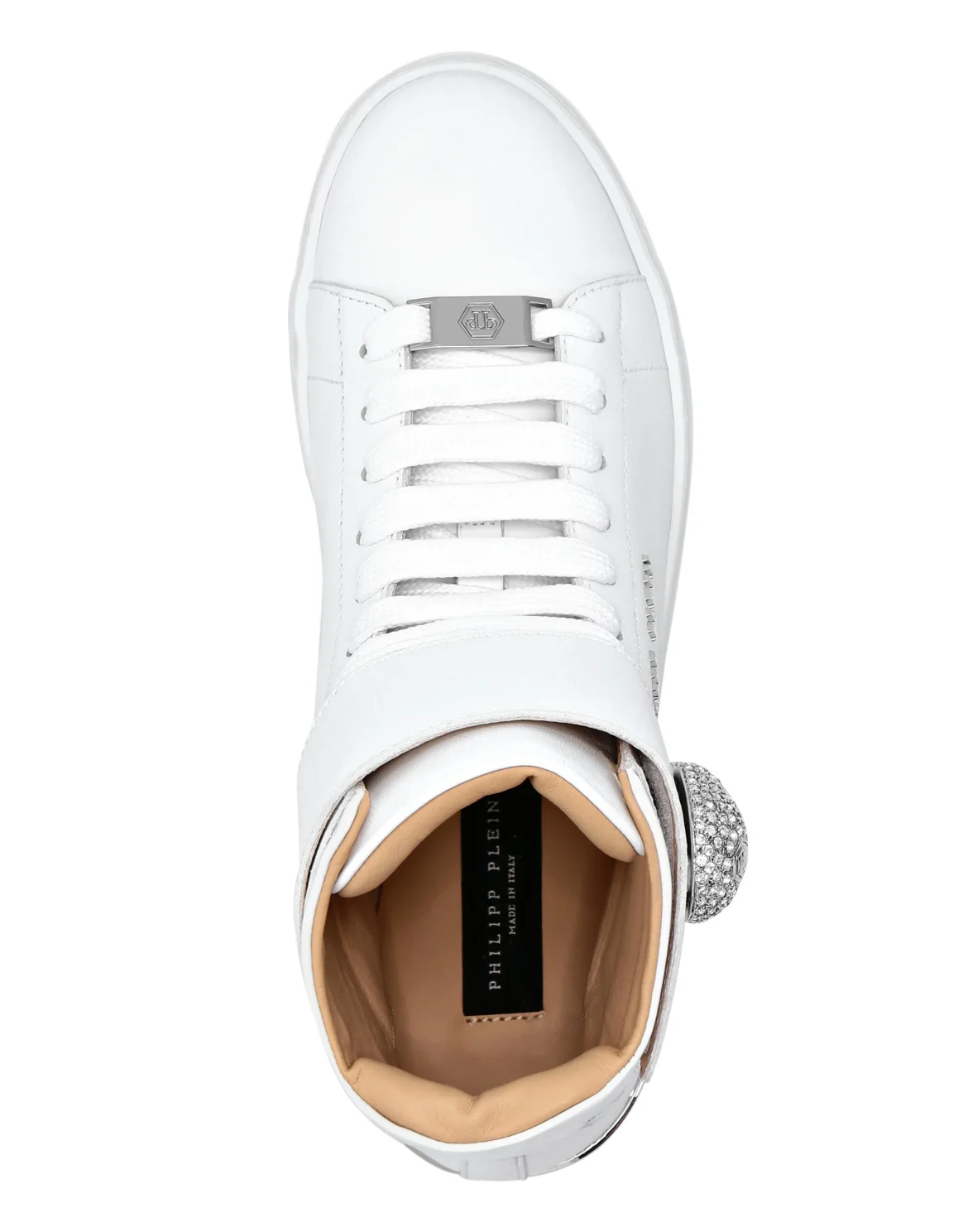 Hi-Top Sneakers Crystal Skull with Crystals, цвет: Белый