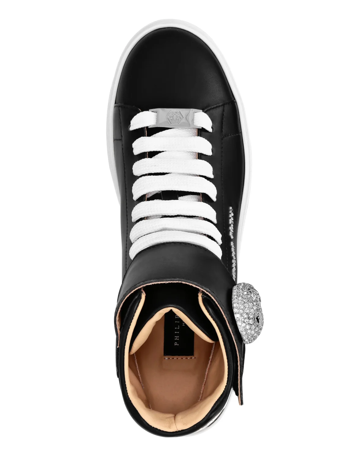 Hi-Top Sneakers Crystal Skull with Crystals, цвет: Черный