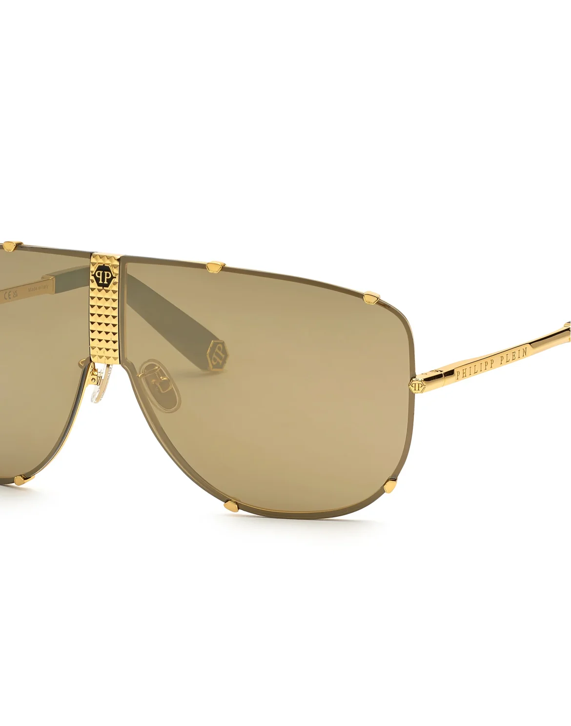 Sunglasses Aviator PLEIN STUD, цвет: Золотой