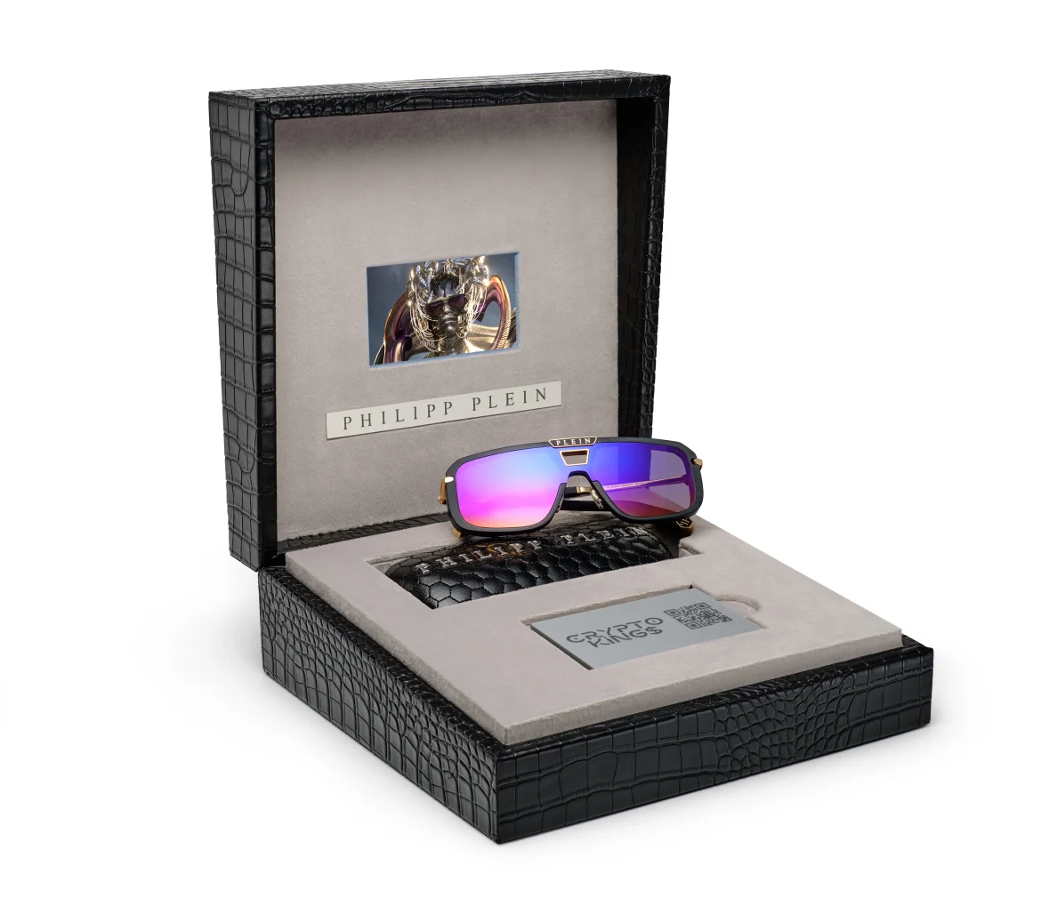 Sunglasses Rectangular Plein Legacy + NFT, цвет: Черный