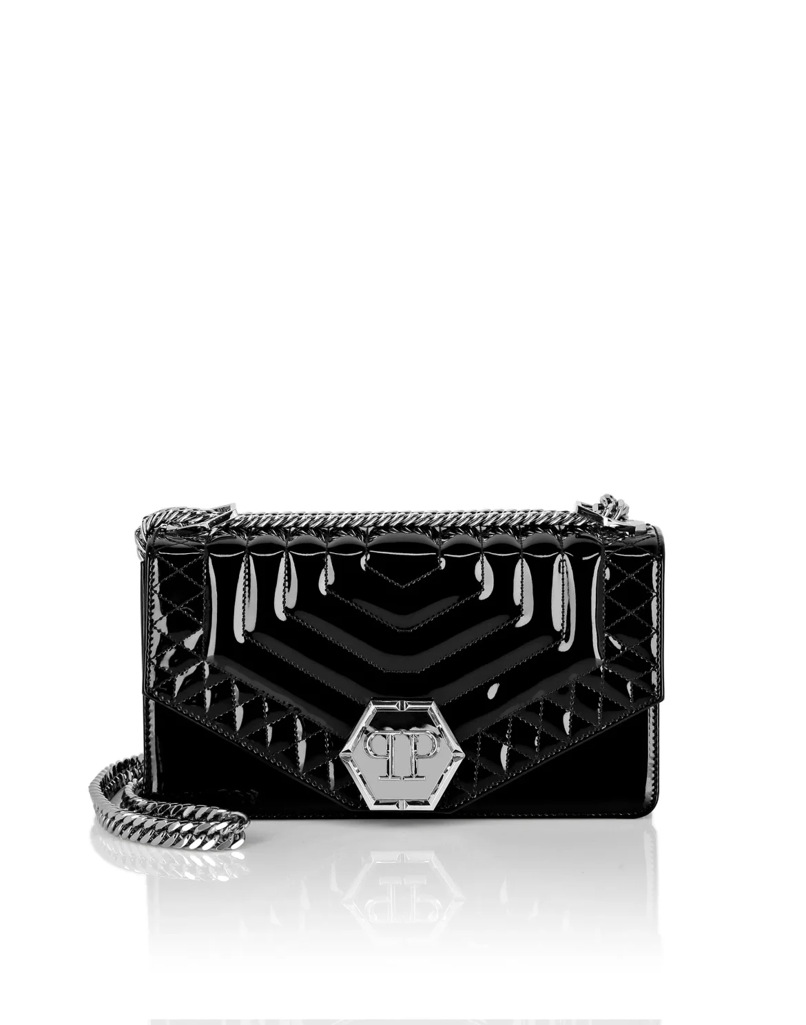 Medium Shoulder Bag Hexagon, цвет: Черный