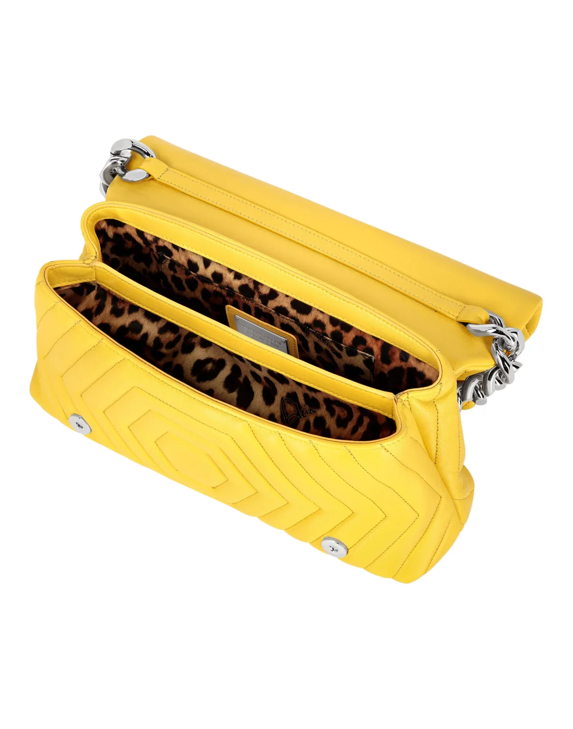 Small Nappa Matellase` Shoulder Bag Hexagon, цвет: Желтый